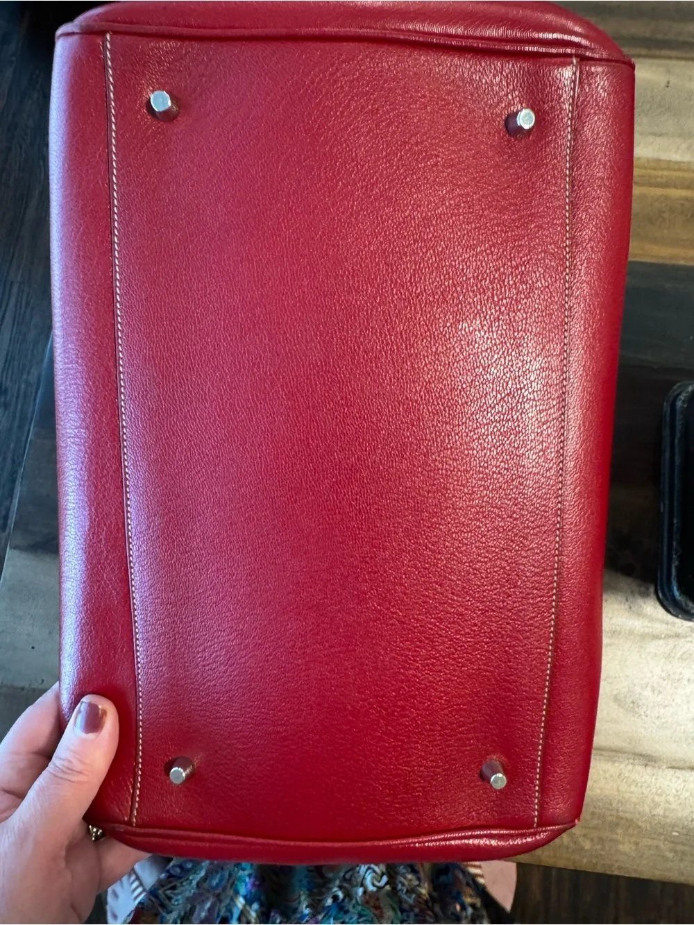 Prada Red Leather Top-Handle Satchel with OG Authenticity Card